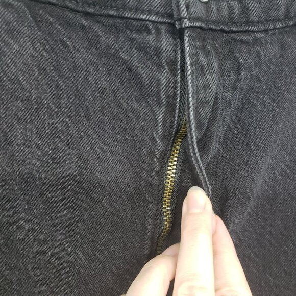 Abercrombie & Fitch Loose High Rise Black Jeans Womens 34 18 - Picture 9 of 10